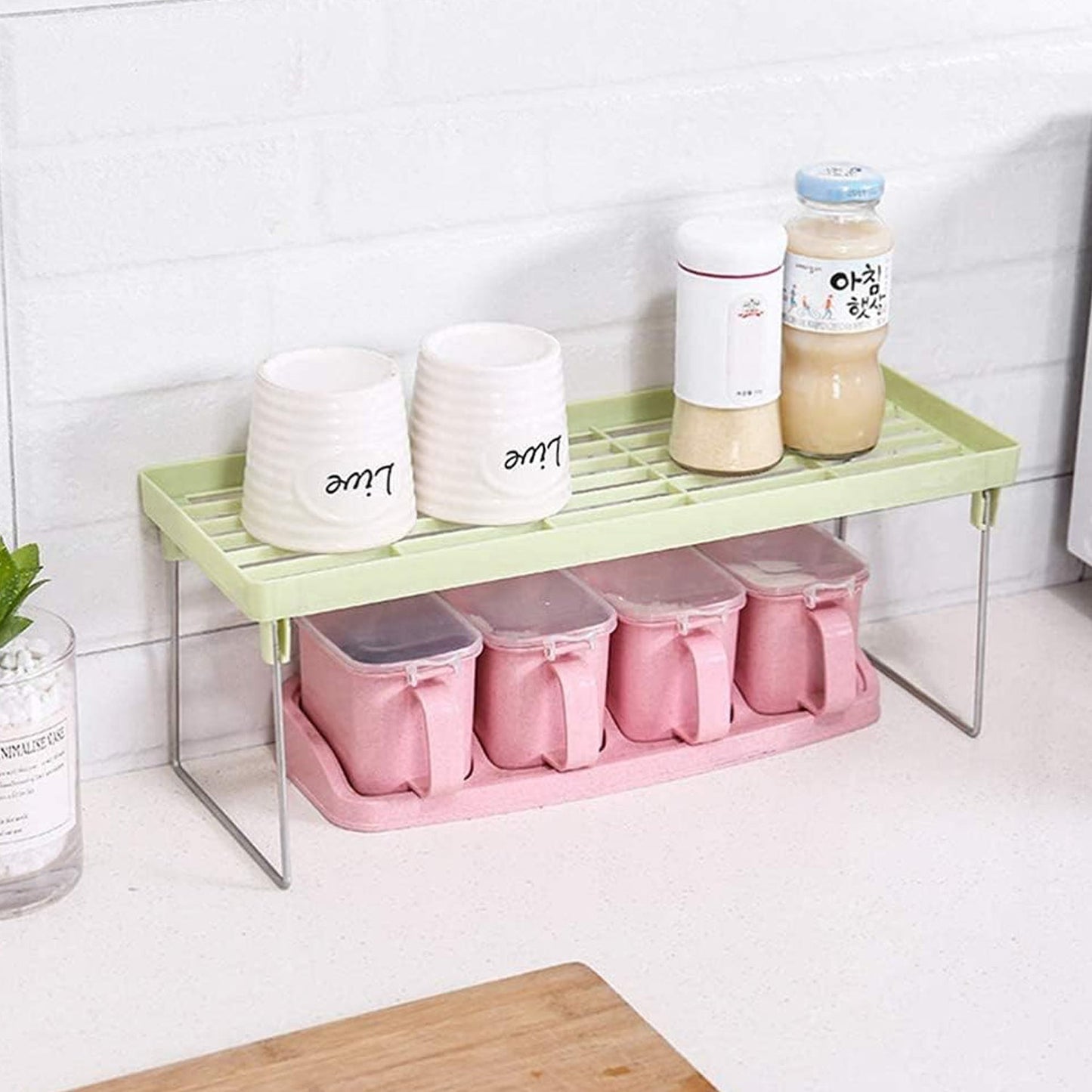 Folding Storage Organizer Stack Shelf Rack (1 Pc) Your Brand