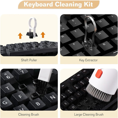Keyboard Cleaner Kit, 20-in-1 Laptop Phone Screen Cleaning Kit, Keyboard Cleaning Kit with Electronic Cleaning Brush Spray for AirPods Pro,  iPhone Pro, Camera, Computer Cleaning  Your Brand