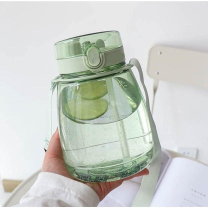 Insulated Water Bottle Portable Water Bottle With Strap, Sticker and Straw Cute Outdoor Sports Bottle For Water Travel Drinkware Jug Travel Water Bottle large Capacity Water Jug, Gym / Kid / Outdoor Sport / Campus, Fashionable (1300 ML Approx) Your Brand