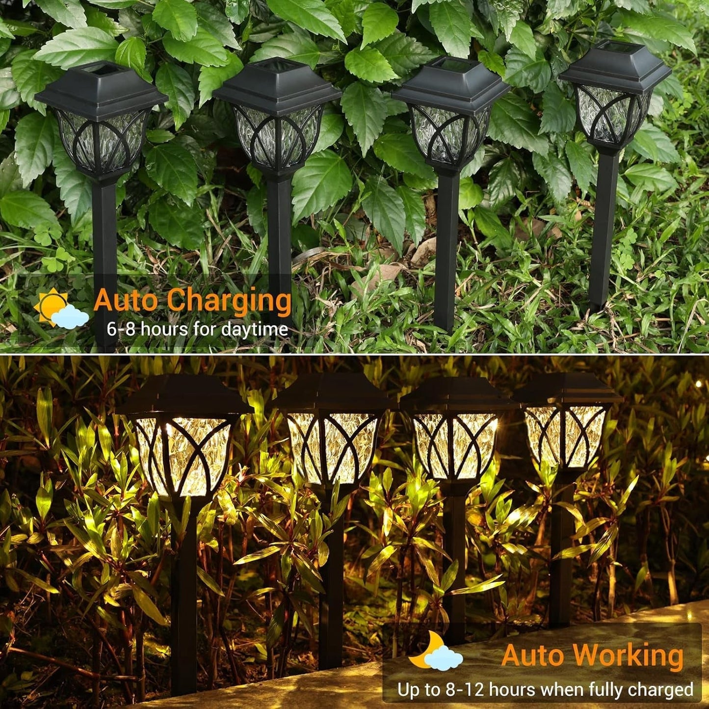 Solar Pathway Lights Outdoor Garden Lights (2 Pcs Set) Your Brand