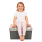 Premium Foldable Storage Box with Floral Lid (1 Pc)
