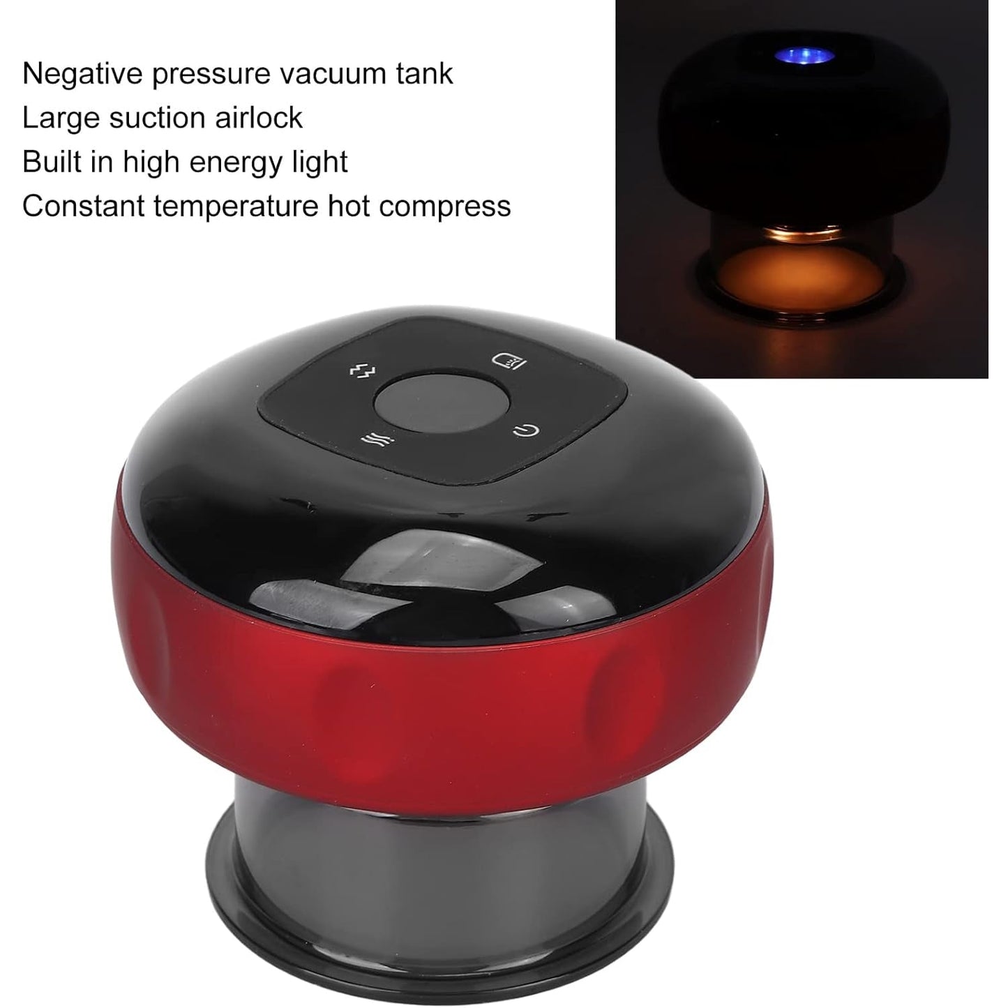 Electric Intelligent Breathing Cupping Massage Instrument The Smart Cupping Therapy Set's Massager for Muscle and Joint Pain Cellulite Massage Back Pain Relief for Back Shoulder Leg (1 Pc) Your Brand