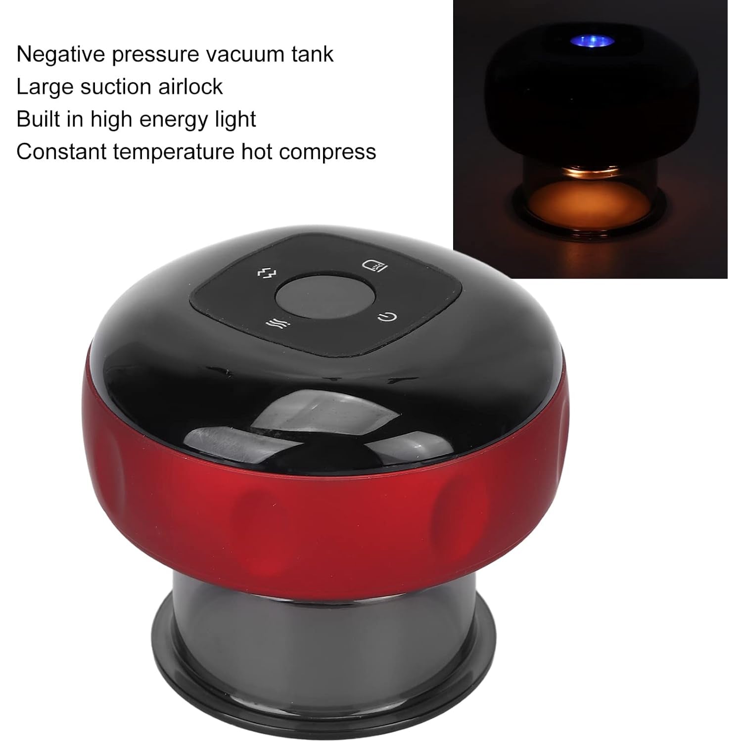 Electric Intelligent Breathing Cupping Massage Instrument The Smart Cupping Therapy Set's Massager for Muscle and Joint Pain Cellulite Massage Back Pain Relief for Back Shoulder Leg (1 Pc) Your Brand
