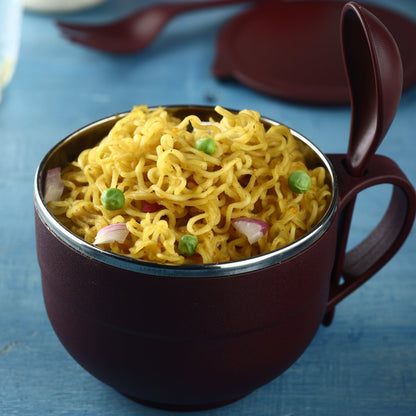 Steel Bowl and Spoon