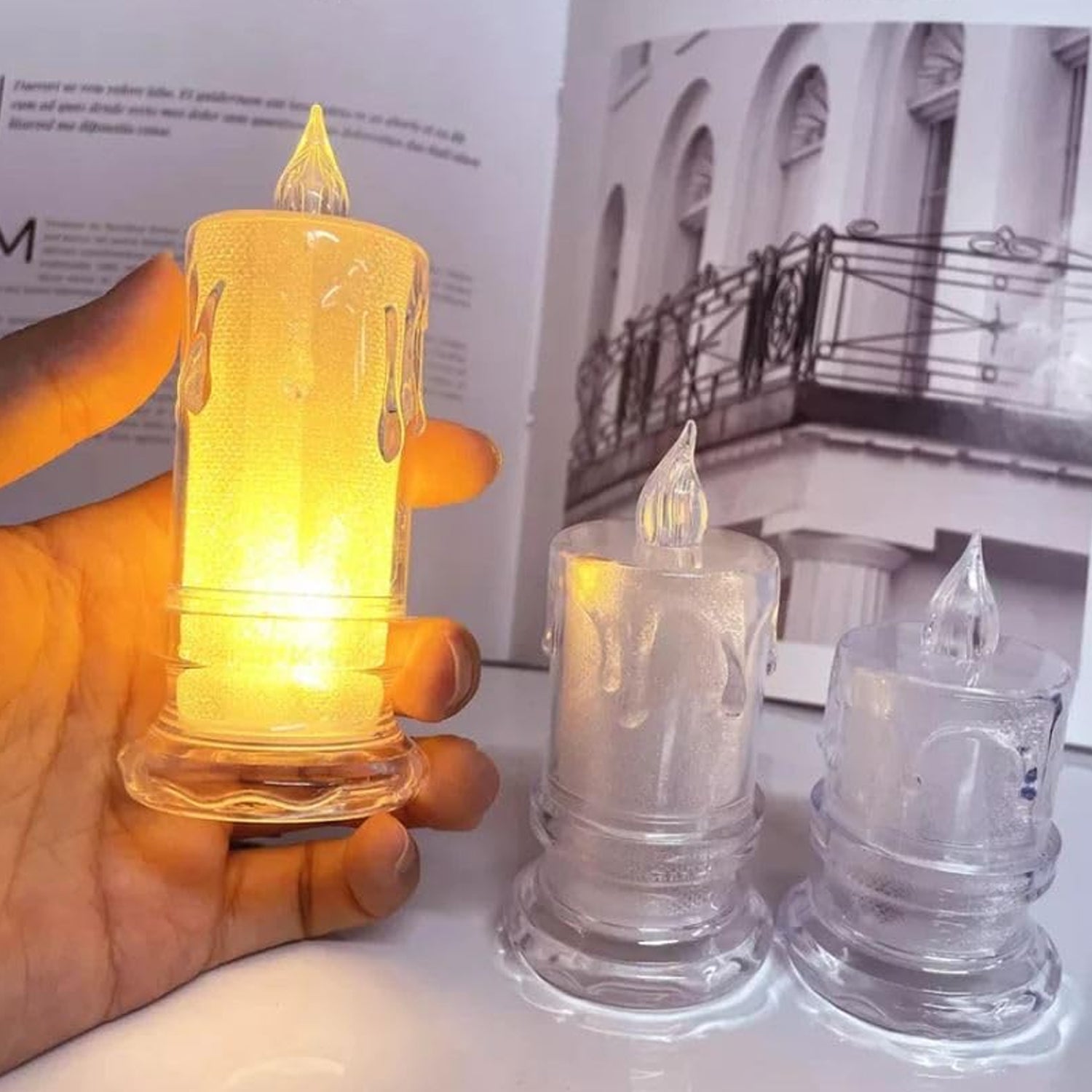 LED Tea Light Candle for Christmas, Festival, Candles (1 Pc) Your Brand