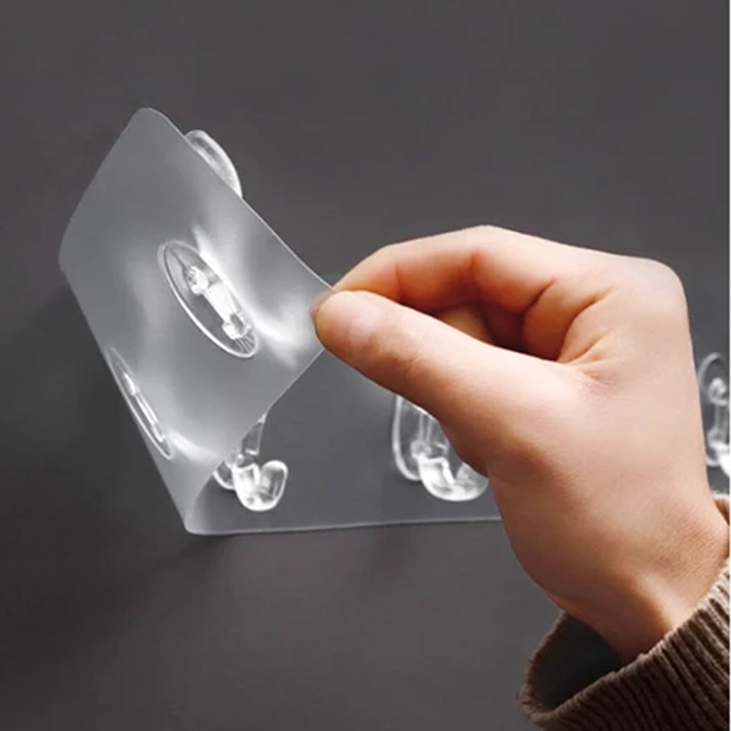 Adhesive Golden &  Transparent Heavy Duty Wall Hook Your Brand