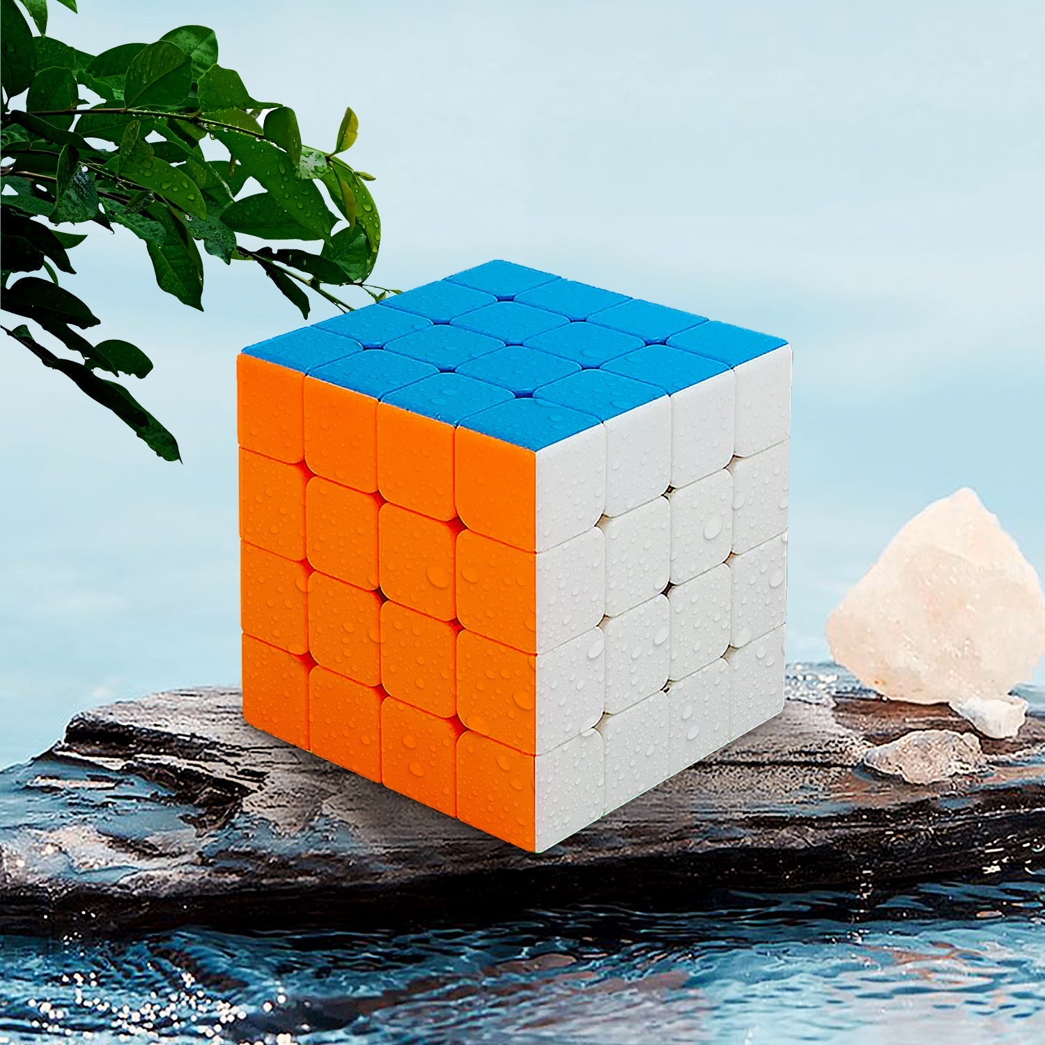 Small Puzzles Cubes 4×4×4 High Speed Sticker Less Magic Cube Game, Kids and Professionals Magic Cube Puzzle Toy, Pack of 1, 8+ Years Your Brand