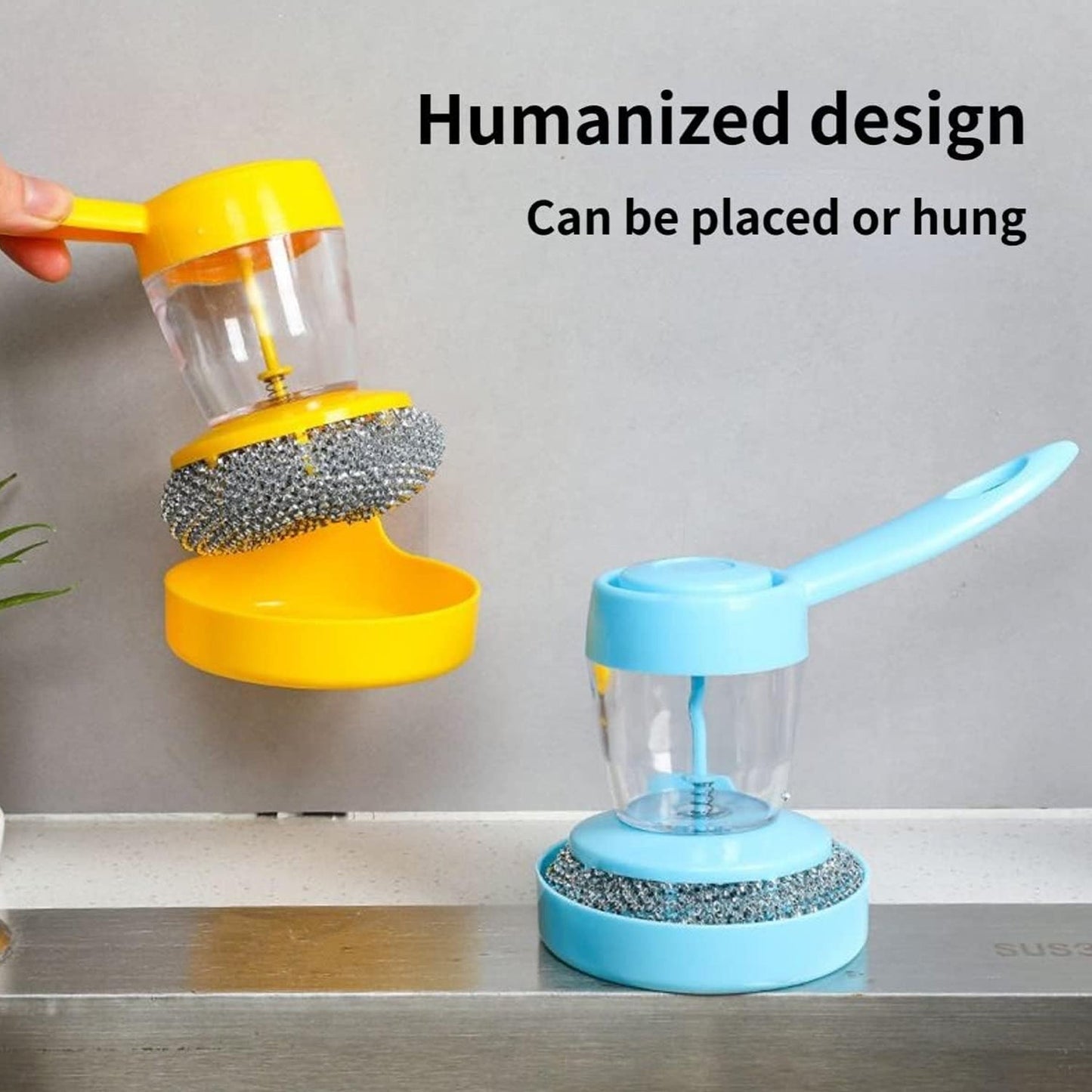 Handheld Soap Dispenser with Scrub (1 Set) Your Brand