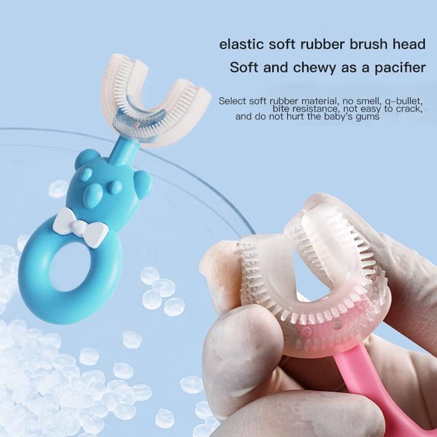 Baby Bear U-shaped Toothbrush Silicone Brush Head (1 Pc) Your Brand