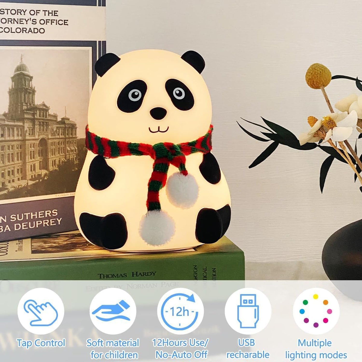 Panda 7-Color LED Silicone Touch Lamp (1 Pc) Your Brand