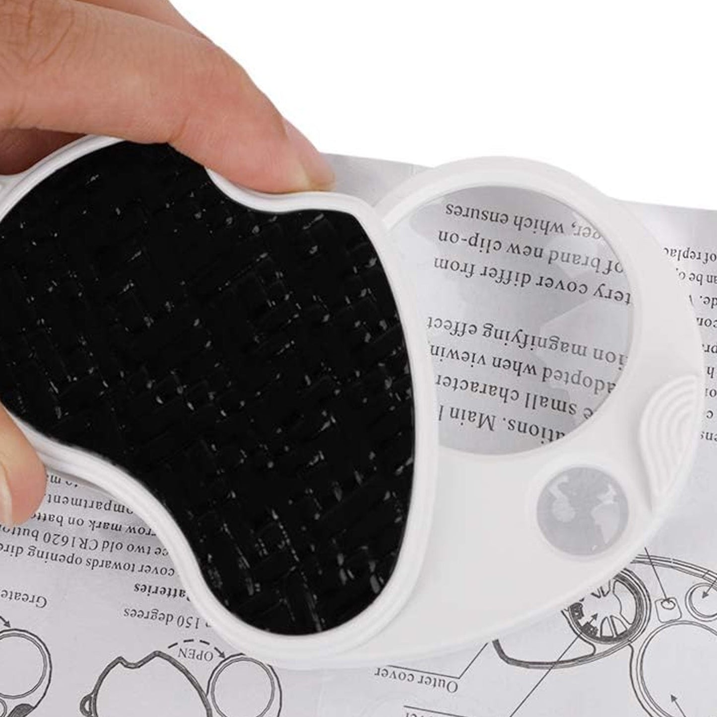 Double-Magnification Led Magnifiers Light Folding Keychain magnifier(1 Pc / Mix Color) Your Brand