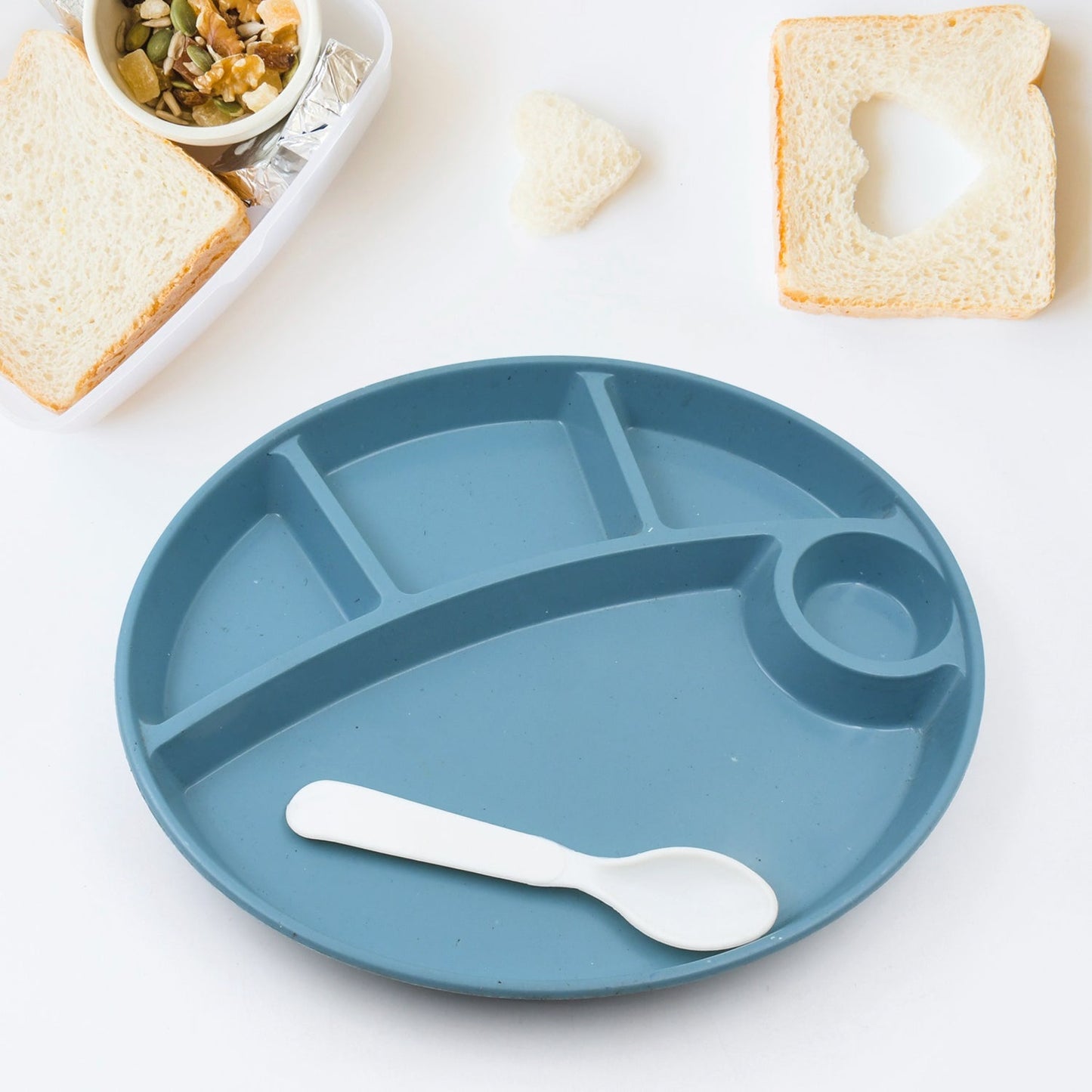 Biodegradable 5-Compartment Food Plate for Kids, BPA-Free (1 Pc)