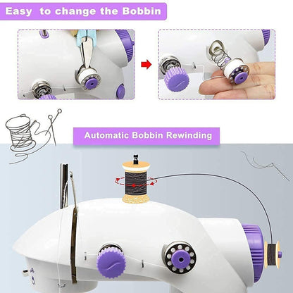 Home Tailoring Sewing Machine With Extension Table Set, Foot Pedal, Adapter Mini Electric Silai Machine, Portable Stitching Machine/Tailoring Machine Your Brand