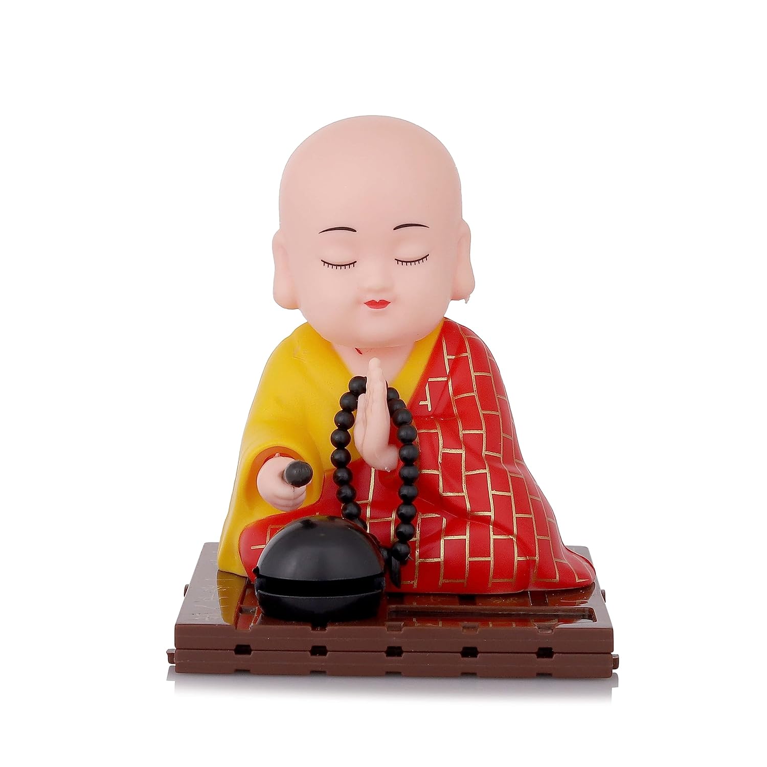 Solar Powered Sitting Buddha Statue,  Moving Head and Hand (1 Pc / Medium) Your Brand