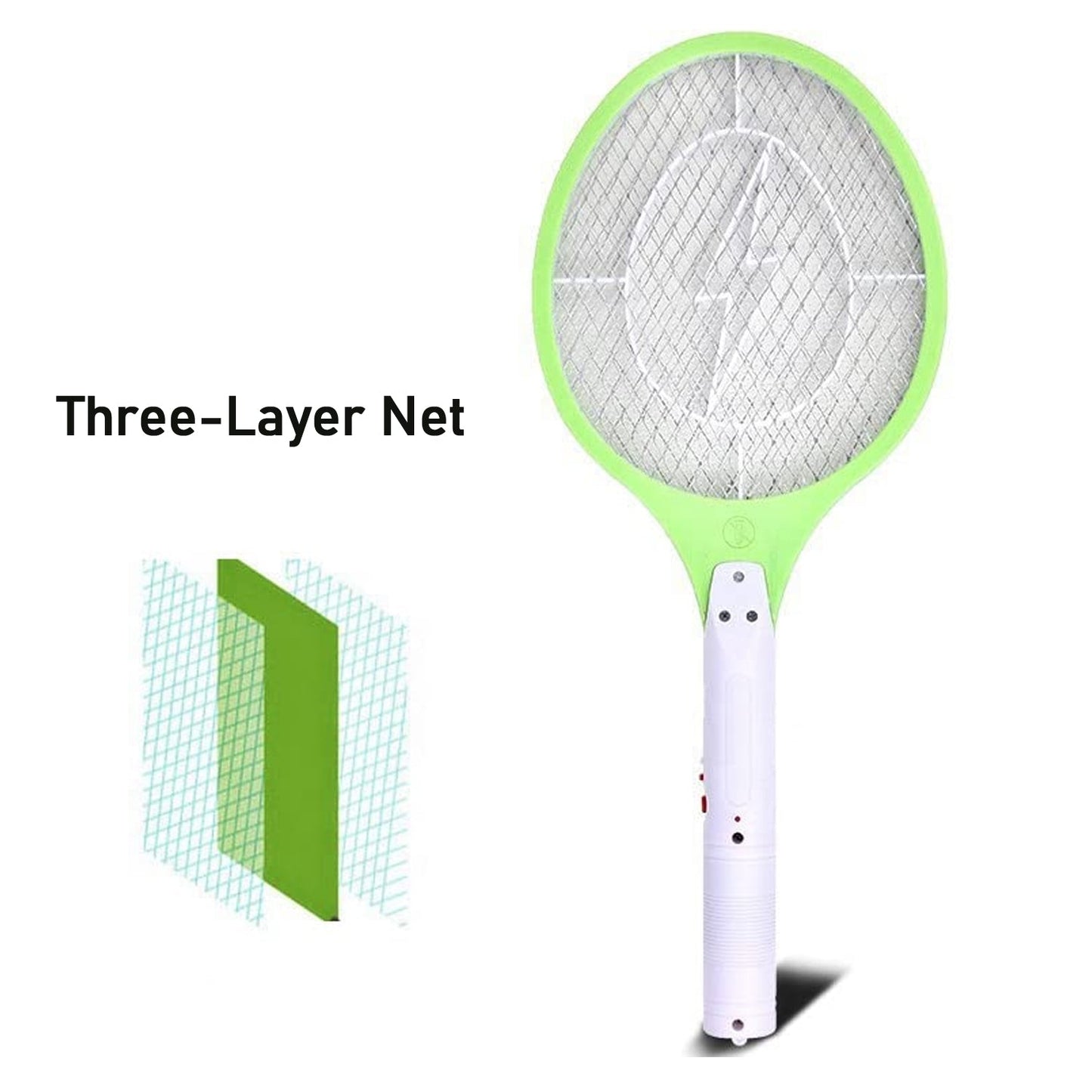 Mosquito Killer Racket Rechargeable Handheld Electric Fly Swatter Mosquito Killer Racket Bat, Electric Insect Killer (Quality Assured) (with cable) Your Brand
