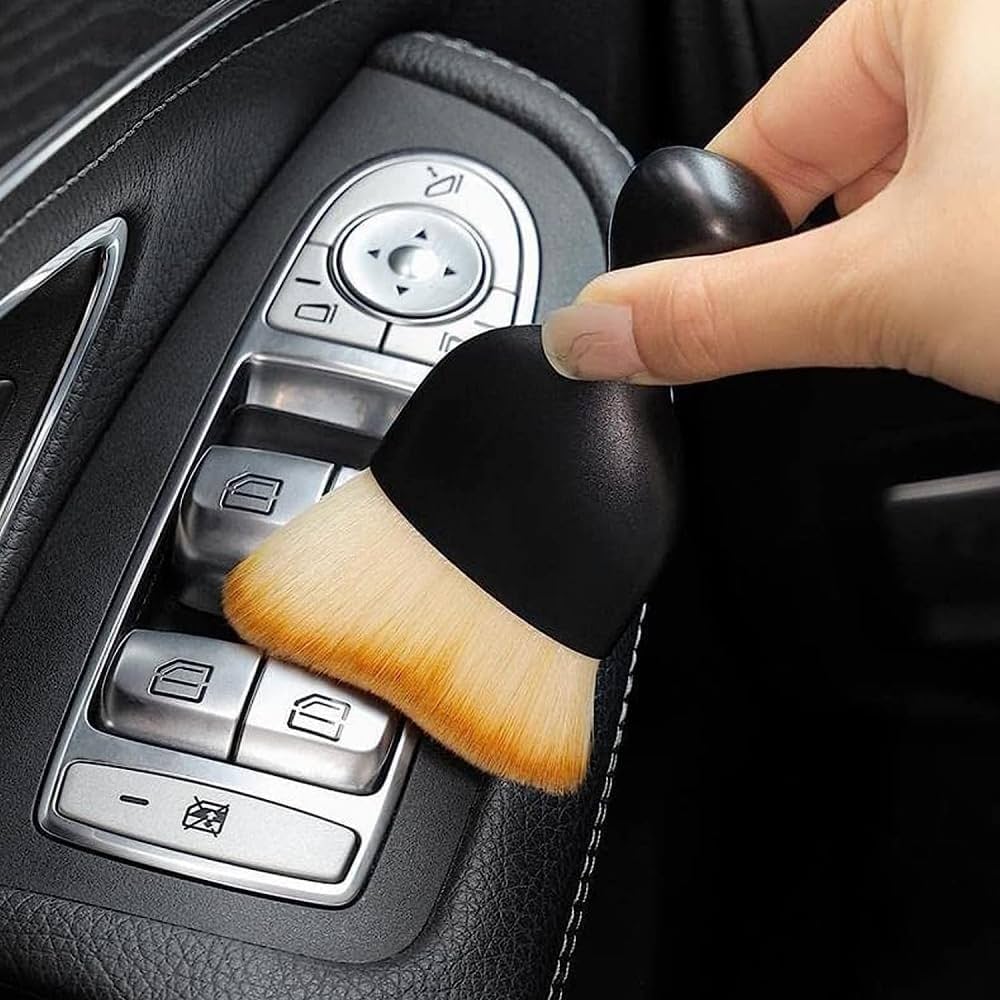 Car Safety & Cleaning Combo | Blind Spot Mirror, Interior Brush & Wiper Detergent shopbyte