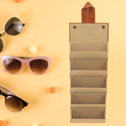 5 Slots Sunglasses Organizer Box, Glass Holder Box, spectacle case of sunglasses, Specs case, Foldable Travel Glasses Case Storage (1 Pc) Your Brand