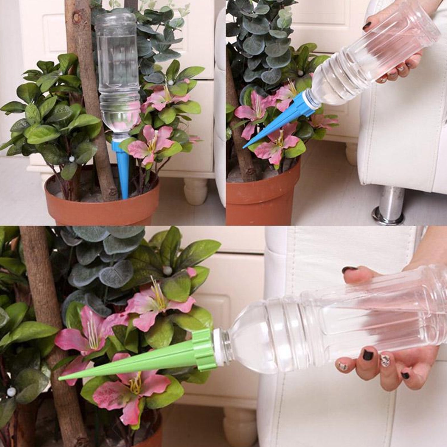 Plant Watering Spikes self Watering Spikes Water dripper for Plants, Adjustable Plant Watering Devices with Slow Release Control Valve Switch Your Brand