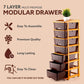 7-Layer Multipurpose Plastic Storage Drawer Organizer