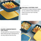 green lunch box with spoon 