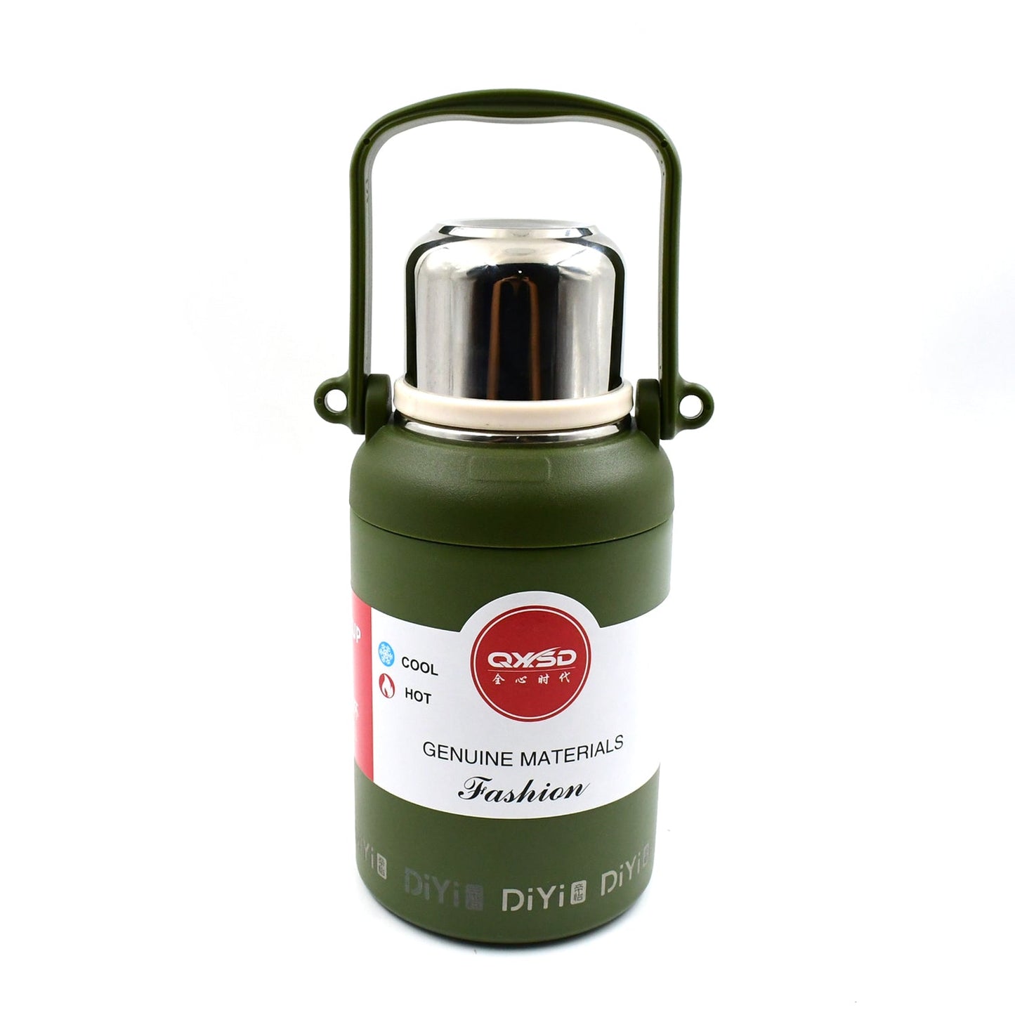 Stainless Steel Vacuum Insulated Water Bottle / Cup | Leak Proof Flask for Tea Coffee | Reusable Water Bottle with Hanging Strap | Bottle for Hot & Cold Drinks Wide Mouth Water Flask (900 ML / Mix Color) Your Brand