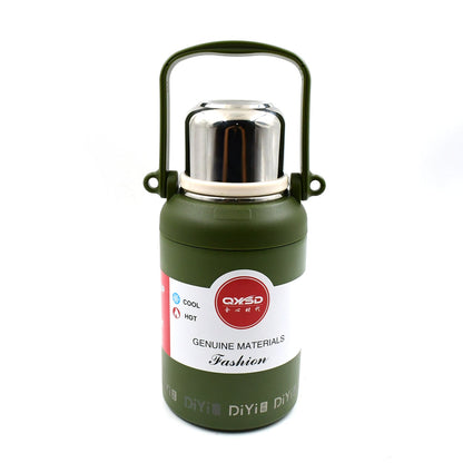 Stainless Steel Vacuum Insulated Water Bottle / Cup | Leak Proof Flask for Tea Coffee | Reusable Water Bottle with Hanging Strap | Bottle for Hot & Cold Drinks Wide Mouth Water Flask (900 ML / Mix Color) Your Brand