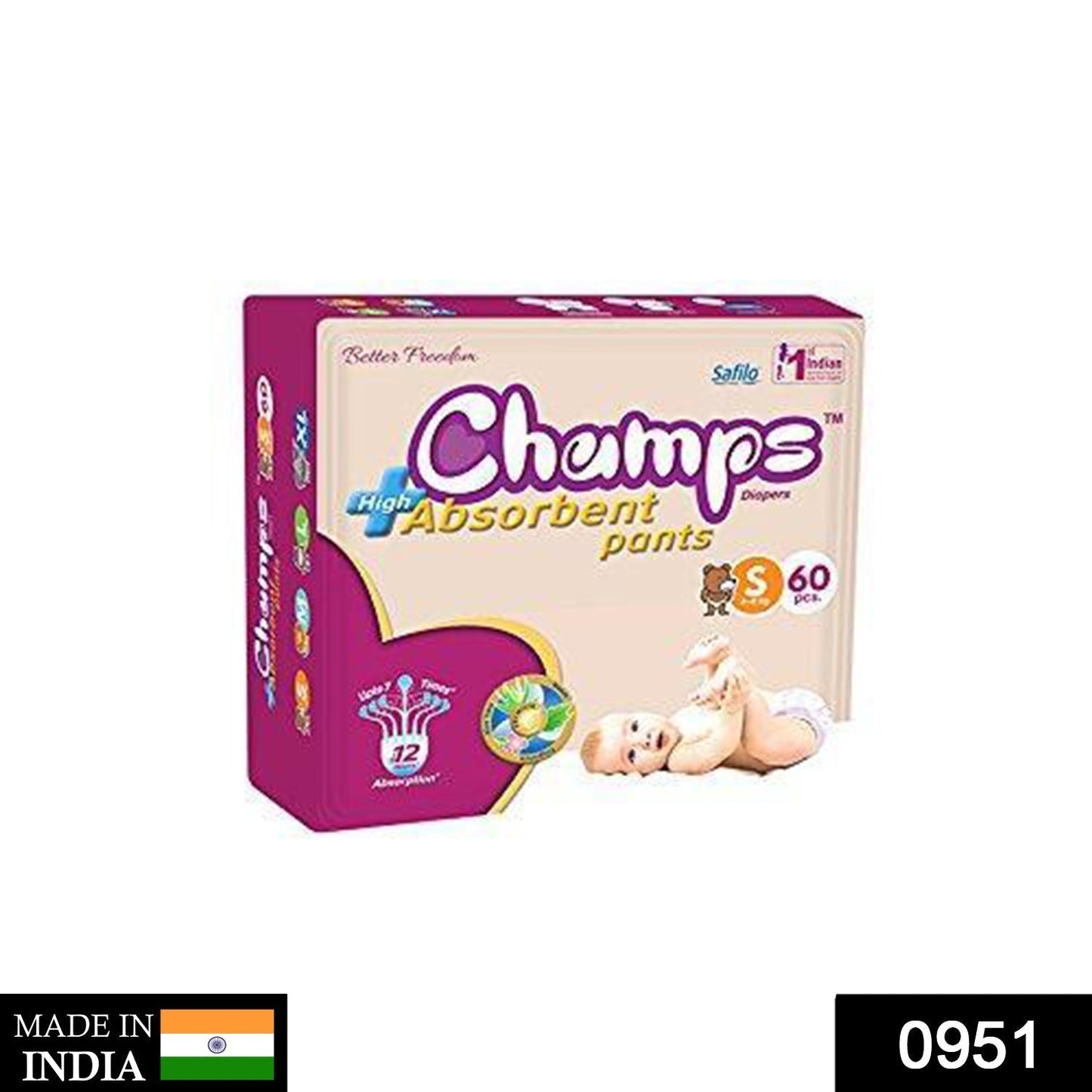 Premium Champs High Absorbent Pant Style Diaper Small, Medium and Large Size Diaper Your Brand