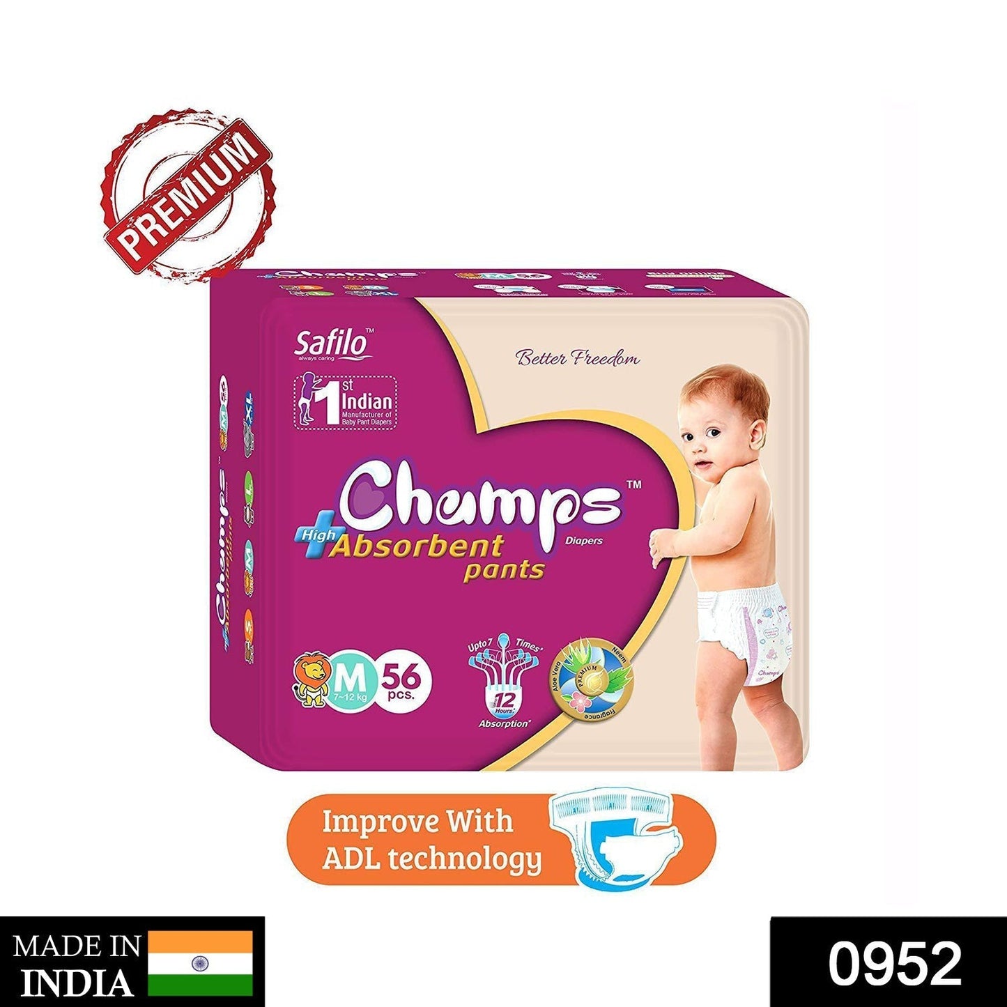 Premium Champs High Absorbent Pant Style Diaper Small, Medium and Large Size Diaper Your Brand