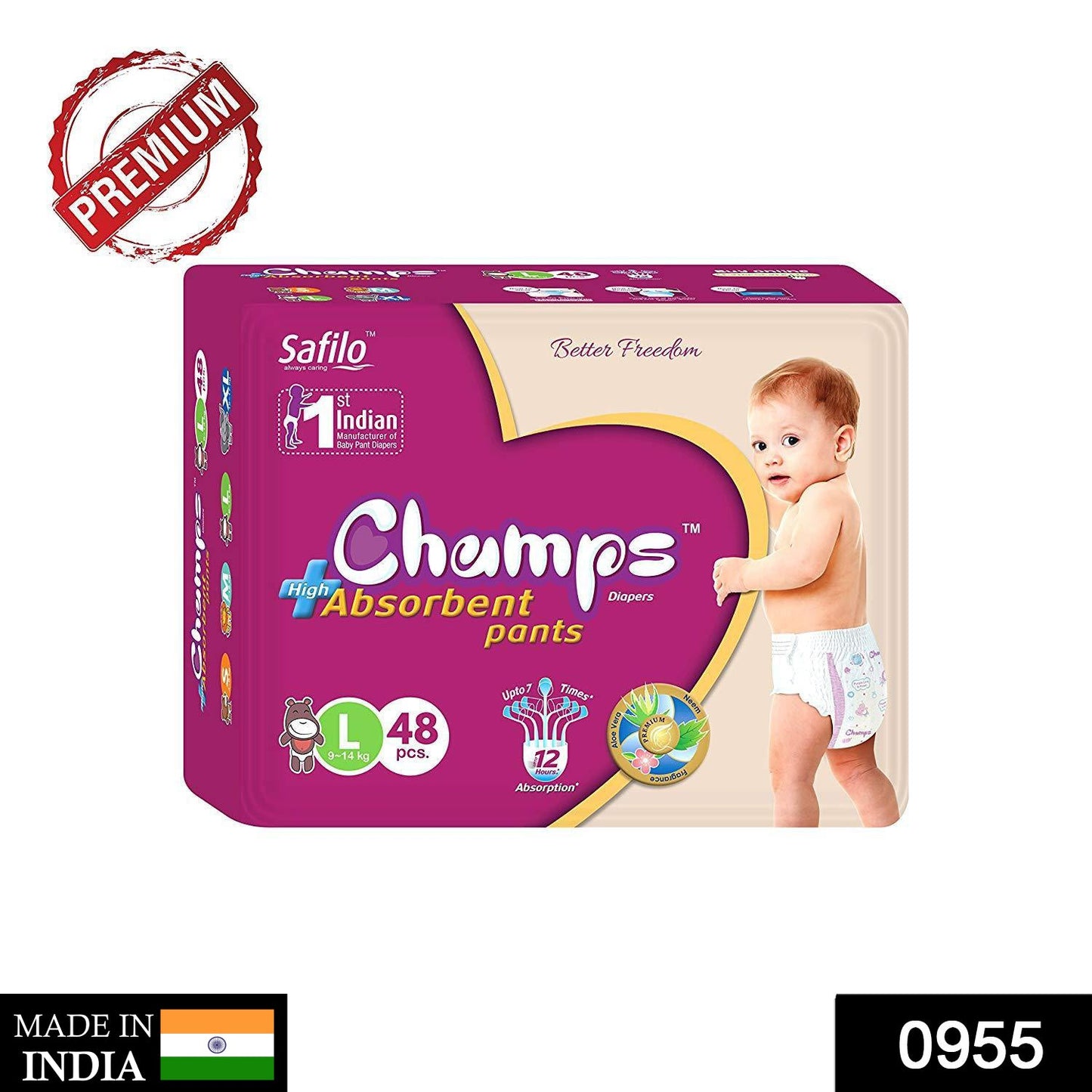 Premium Champs High Absorbent Pant Style Diaper Small, Medium and Large Size Diaper Your Brand