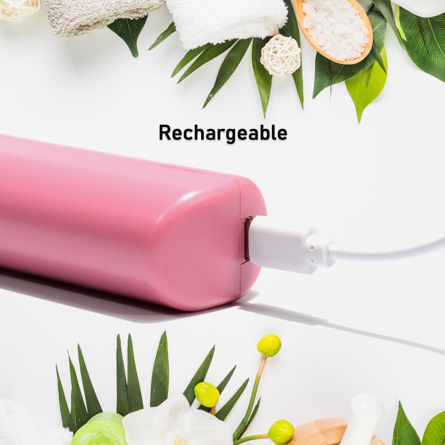 Rechargeable Mini Hair Straightener, Travel Portable USB Charging Cordless Hair Straightener Bursh, Three Temperature Adjustments Flat Iron Comb (1 Pc) Your Brand