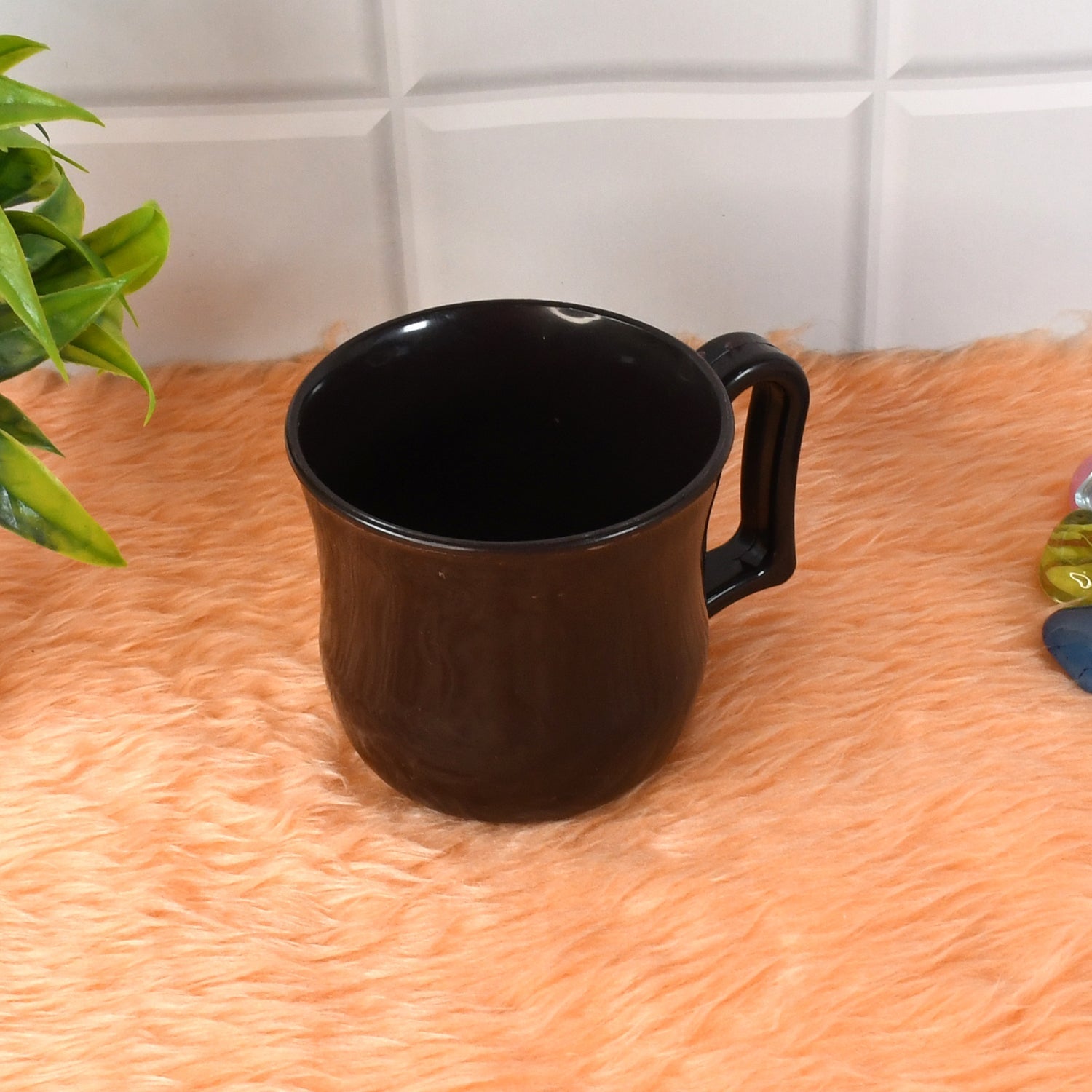 Premium Plastic Coffee / Tea Cups / Mug with Handle (1 Pc / Loose / Mix Color) Your Brand