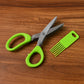 Premium 5-Blade Multipurpose Kitchen Scissors with Cleaning Comb