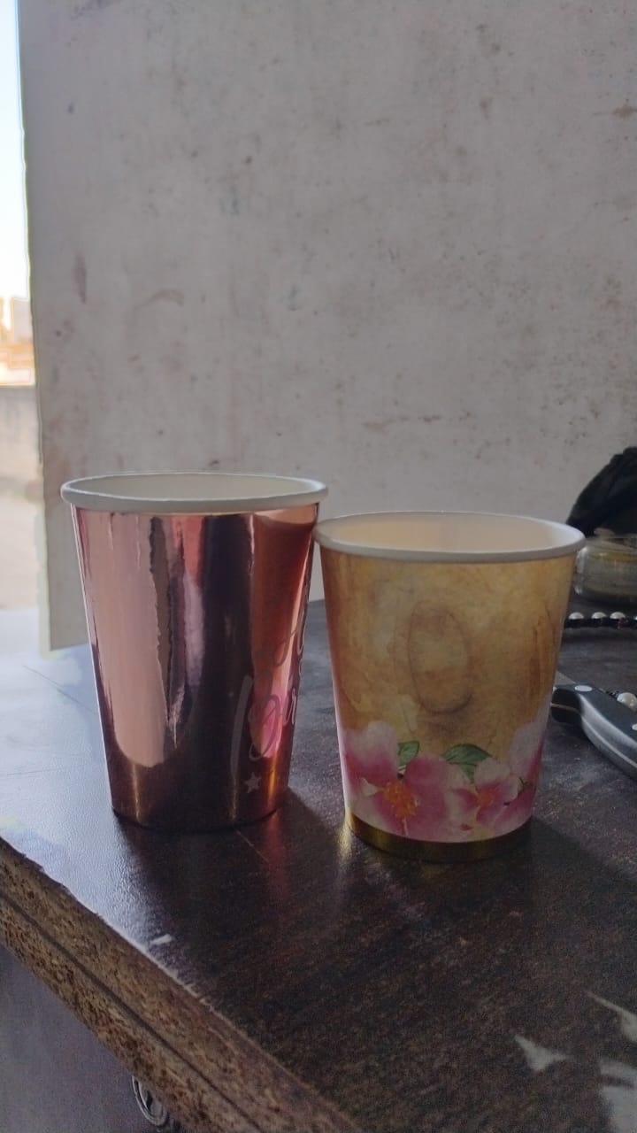 Disposable Paper Cups Disposable Tea Coffee Cups (24 Pcs Set  Mix Color  Design) Wukusy