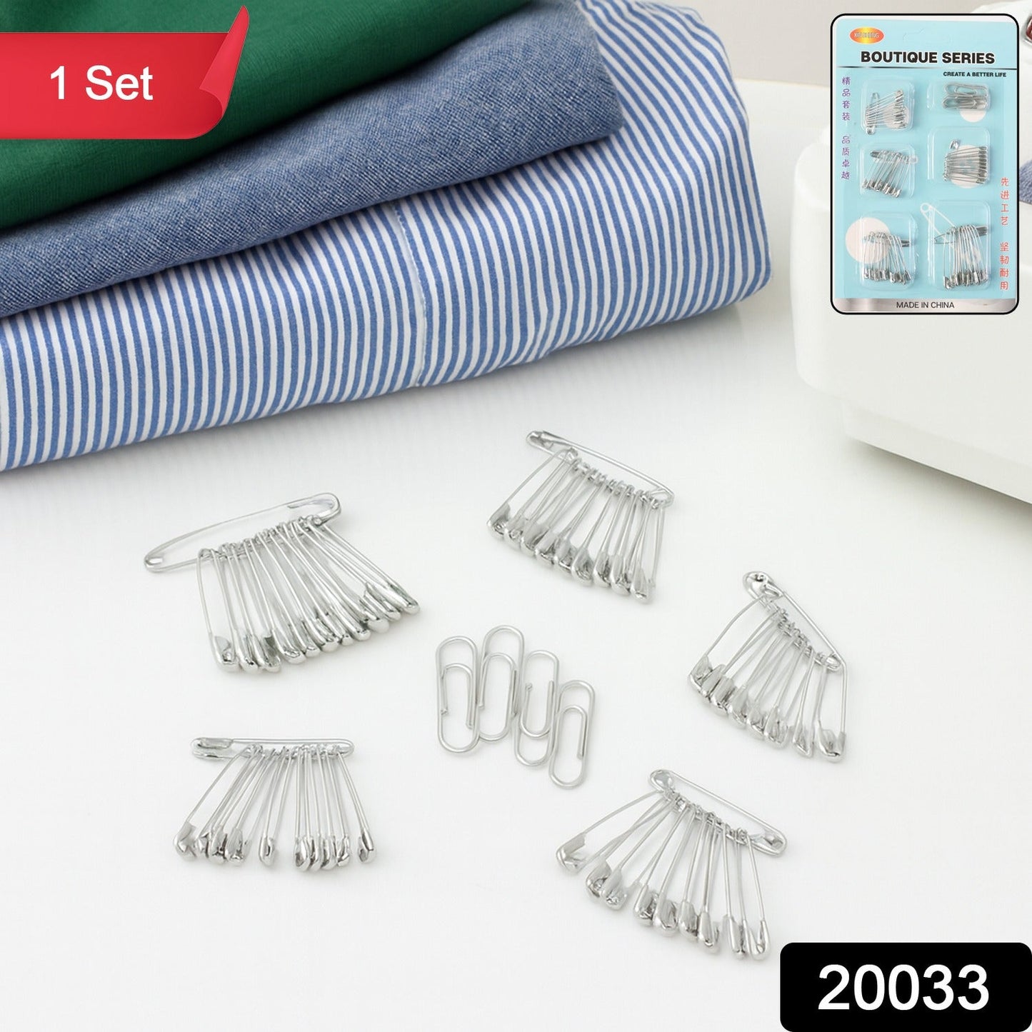 Steel Safety Pins Set