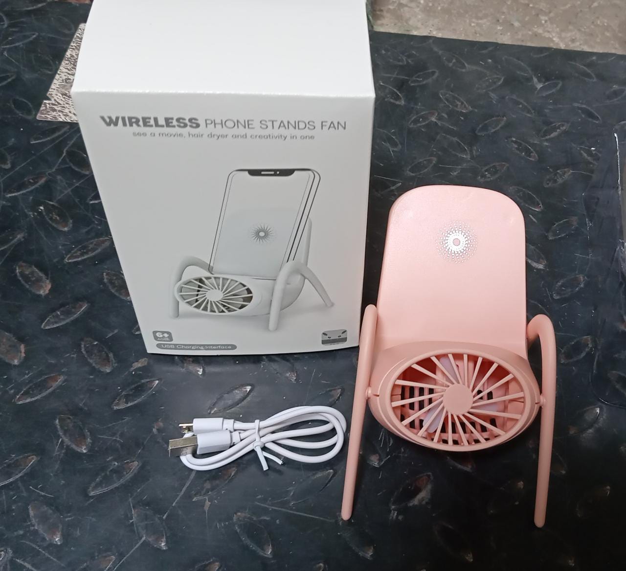 Portable Mobile Phone Holder Fan  Personal Fan Multi- Function Fan Handheld Charging Fan (Battery Not Include) Your Brand