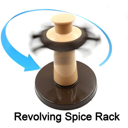 Revolving Spice Rack, 8 Spice jars with 120 ml, Condiment Set Your Brand