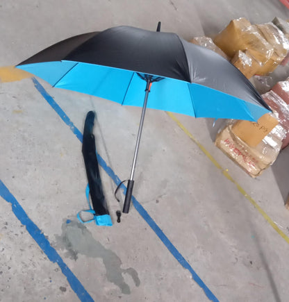 Sun Umbrella With Inside Fan & Power Bank Umbrellas For Summer (1 Pc) Your Brand