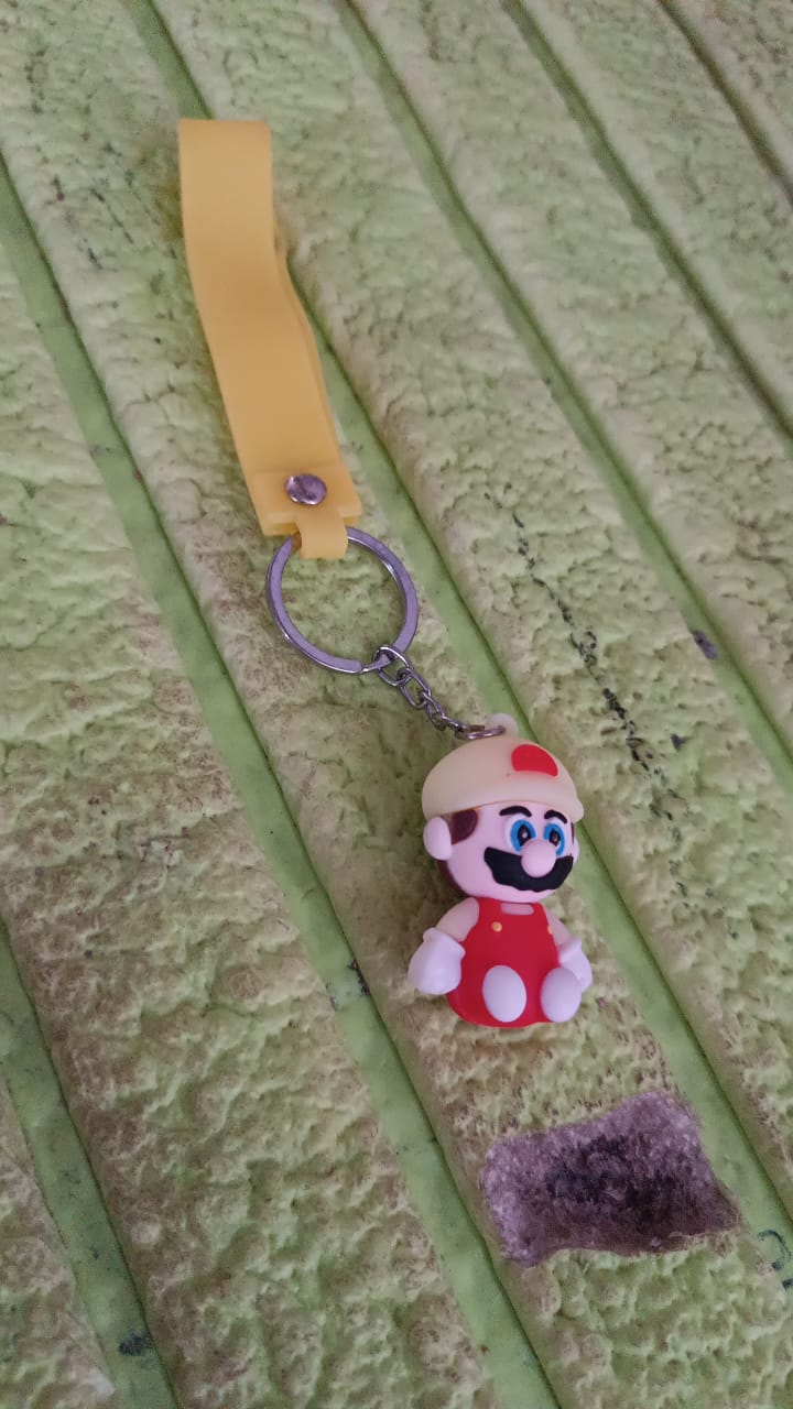 Cute Cartoon Silicone 3D Key Chain with Metal Hook & Strap (Pack of 1) Your Brand