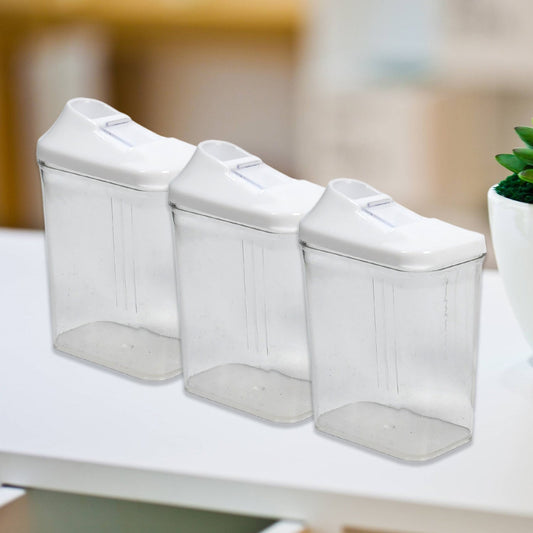 2782 Kitchen Storage Jars  Container Set 3pc  Transparent Jar Set For Home  Kitchen Use Wukusy