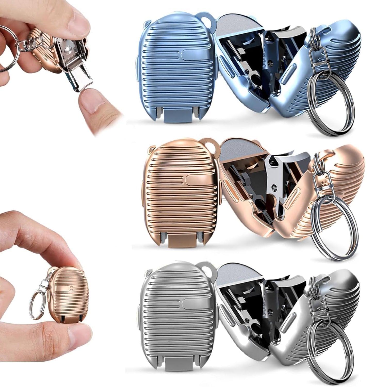 Keychain Nail Clipper  Small Nail Clippers Multicolor (1 Pc) Wukusy