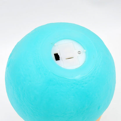 Moon Night Lamp Blue Color With Plastic Stand (15 X12 Cm  1 Pc) Wukusy