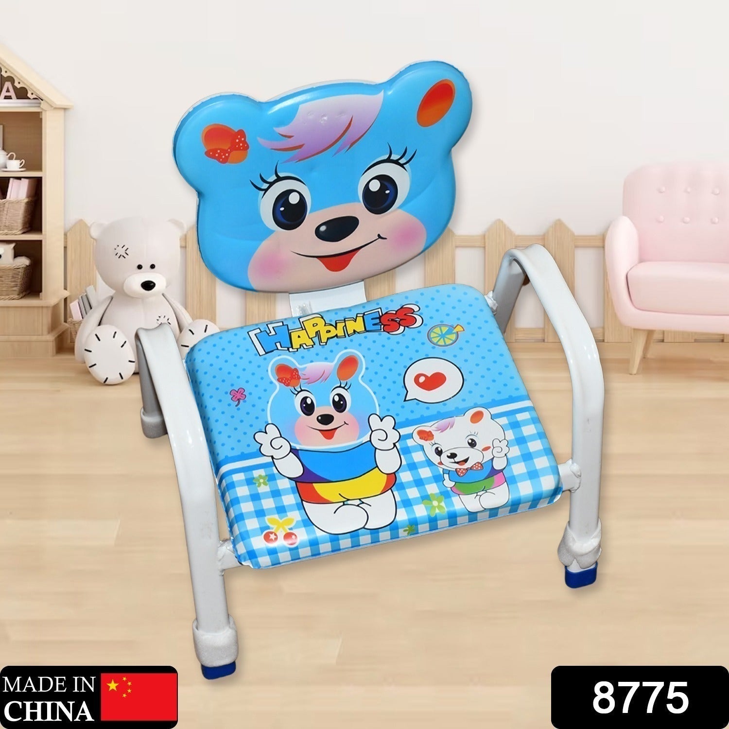 Cartoon Baby Chair Strong Steel Cushion & Comfortable Baby Chair High Quality Chair (1 Pc) Your Brand