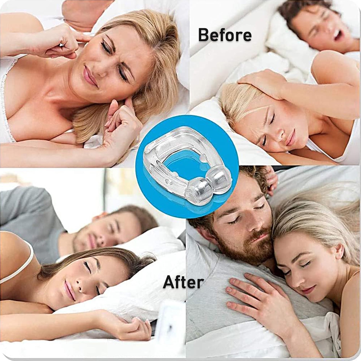 Anti Snore device for men and woman Silicone Magnetic Nose Clip For heavy Snoring sleeper, Snore Stopper, Anti Snoring Device (1 Pc) Your Brand