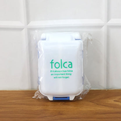 Portable Blue Dual-Sided Pill Organizer Box (1 Pc)