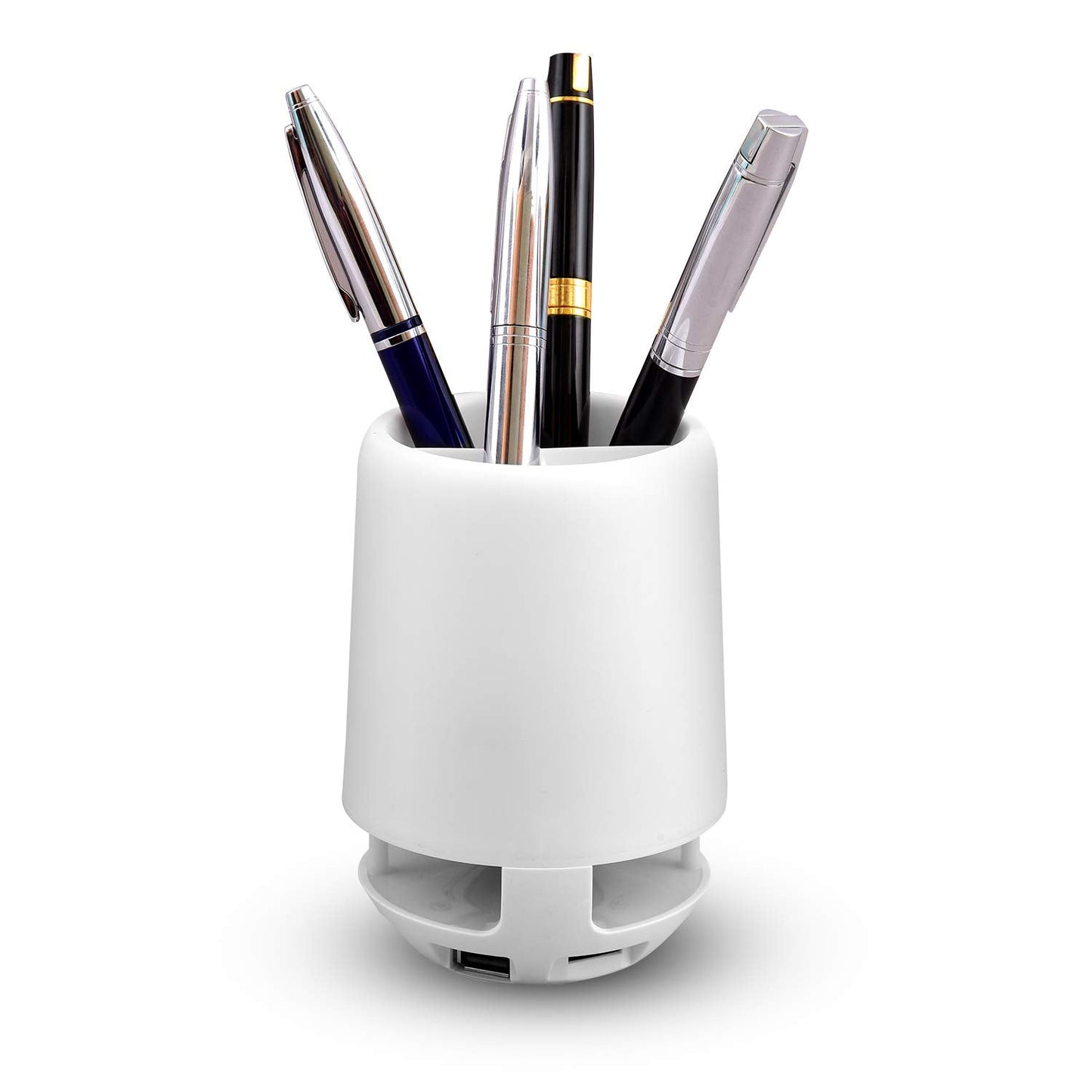 Multifunctional 4 Compartment Pen Holder with Bluetooth Speaker 5 W Bluetooth Speaker Laptop / Desk Speaker / Table Lamp / Night Lamp Smart Color Changing Pen Stand Wireless Bluetooth Speaker Your Brand