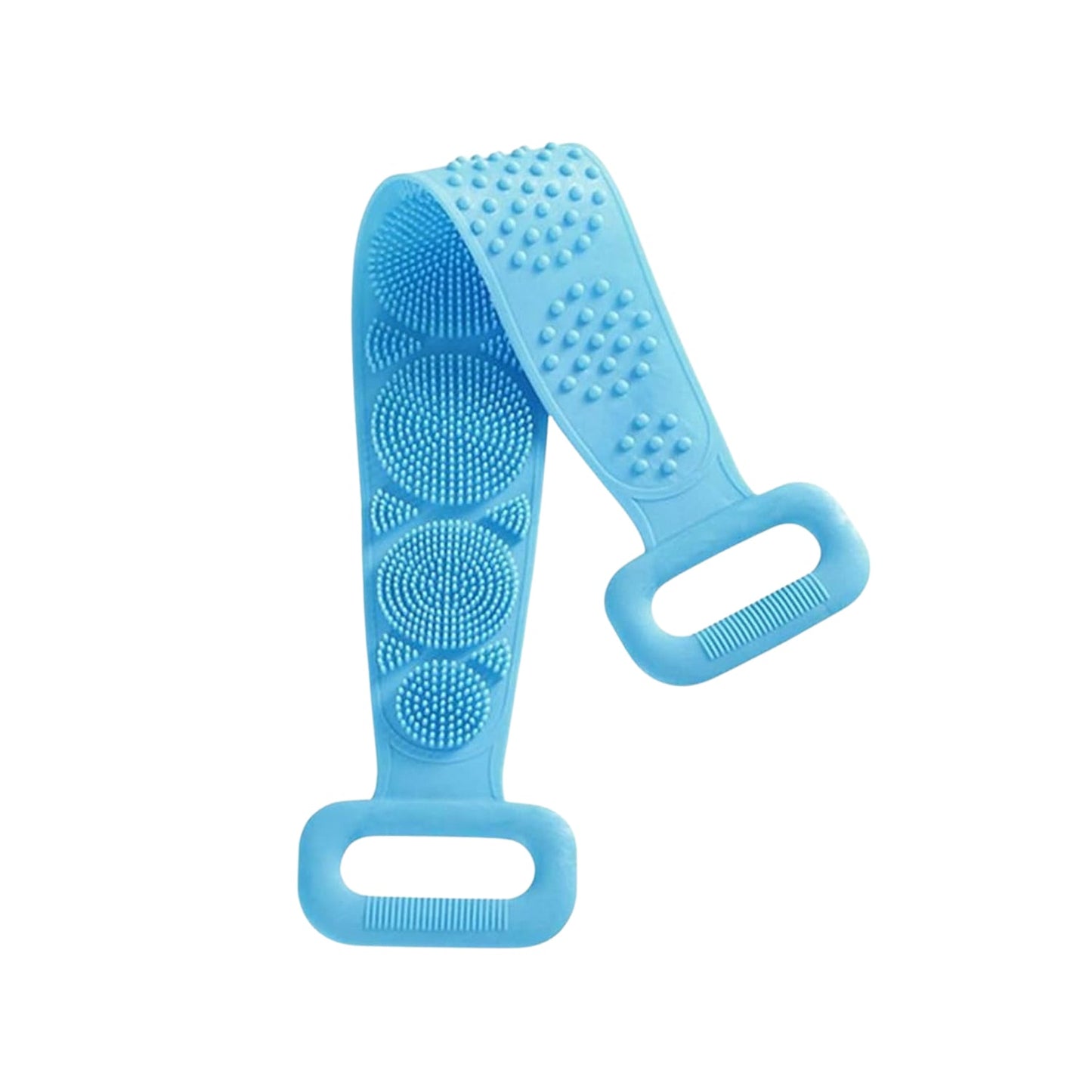 Silicone Body Back Scrubber Double Side Bathing Brush for Skin Deep Cleaning Massage, Dead Skin Removal (77 Gm | Small Size / 1pc) Your Brand