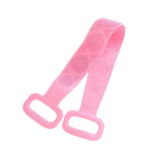 Silicone Body Back Scrubber Double Side Bathing Brush for Skin Deep Cleaning Massage, Dead Skin Removal (122 Gm | medium Size /1pc) Your Brand