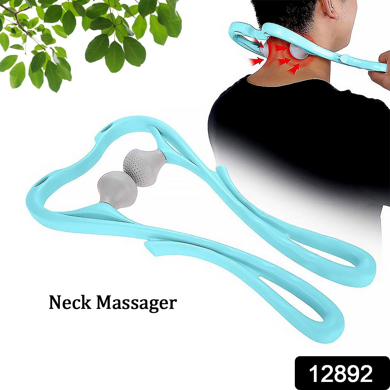 Neck Shoulder Massager, 33×18 cm Portable Relieving the Back for Men Relieving the Waist Women (1 Pc) Your Brand