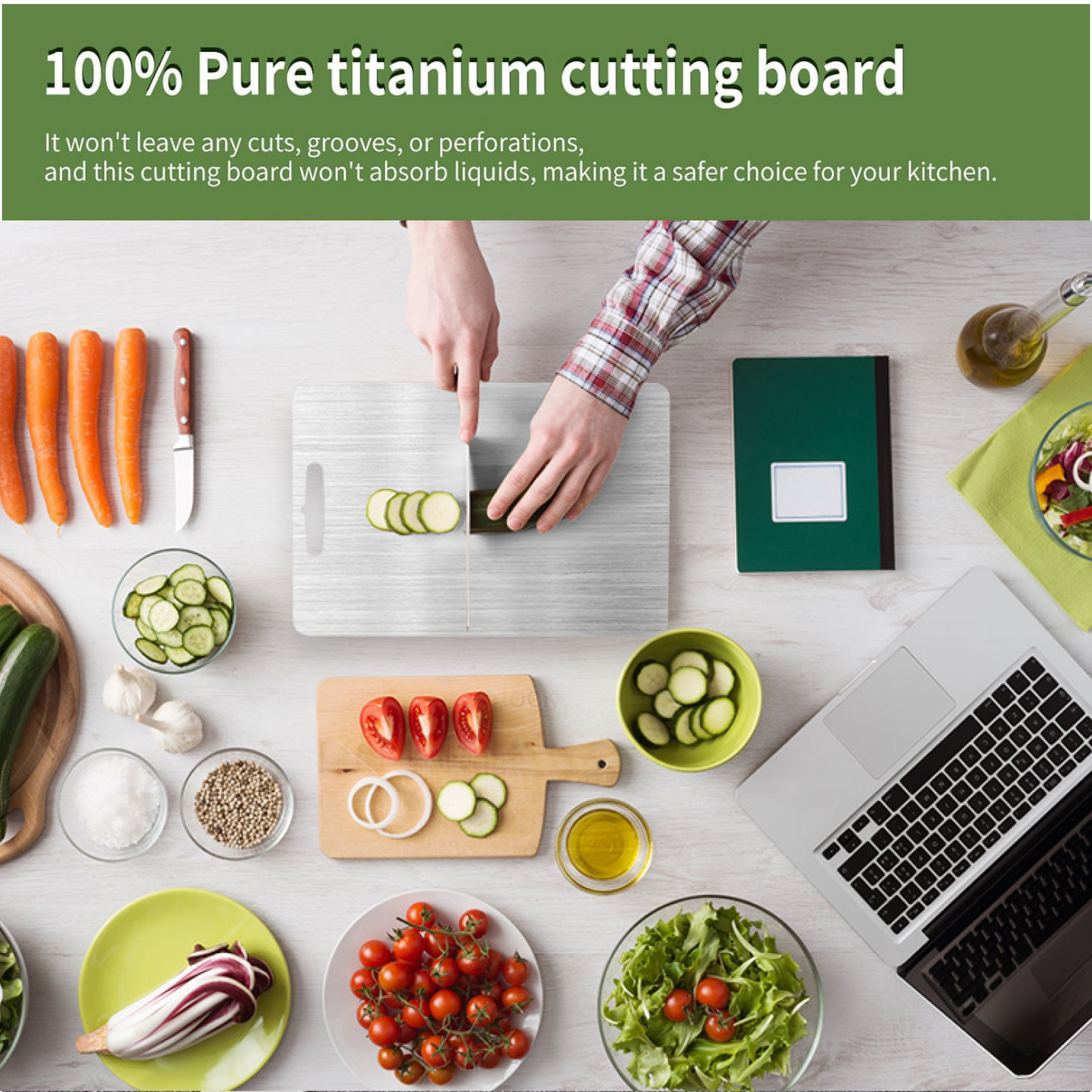 Apex Large Stainless Steel Multipurpose Chopping & Cutting Board (260x360mm / 1 Pc)