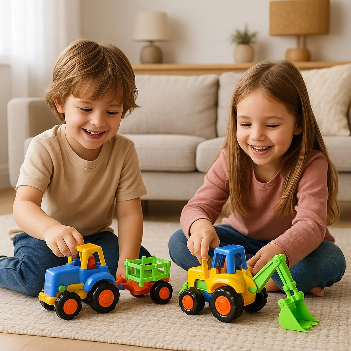 Funwoods Construction Vehicle Toy Set for Kids – (4 Pc)